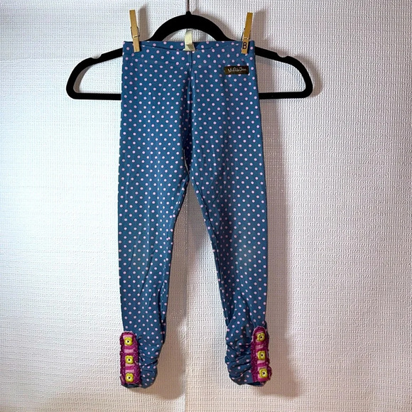 MATILDA JANE Polka Dot Leggings Buttons Girls size 6 - Picture 1 of 6